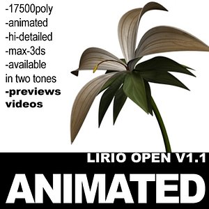 realistic flower animation open 3ds