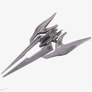 3D Scifi patrol vehicle model