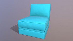 Scuba Twist Bean Bag Petrol 3D model