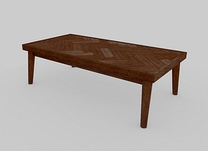 3D ashton wooden bench furniture wood model