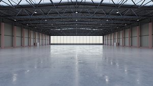 Airplane Hangar Interior 7b model