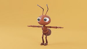 Cartoon Ant Rigged Blender