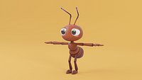 Cartoon Ant Rigged Blender