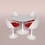 Cadeira e mesa de tulipa