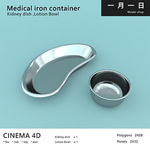 3D Medical iron container model