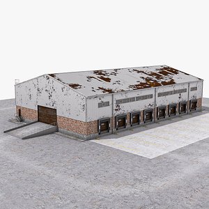Old Industrial building 01 3D