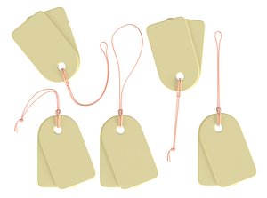 3D Price Tag Label for Products PBR model