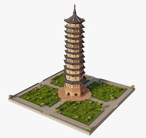 Bao Thien Pagoda 3D model