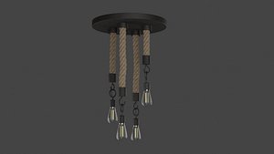 Ceiling lamp rope 3d model