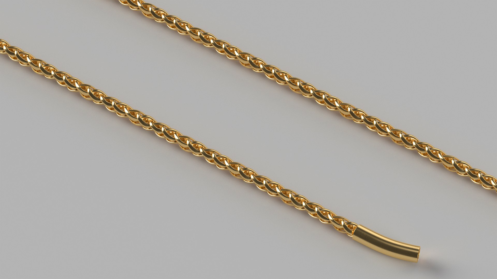 Golden Wheat Chain 3D Model - TurboSquid 2239731