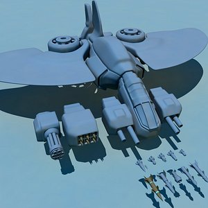 futuristic gunship scn free