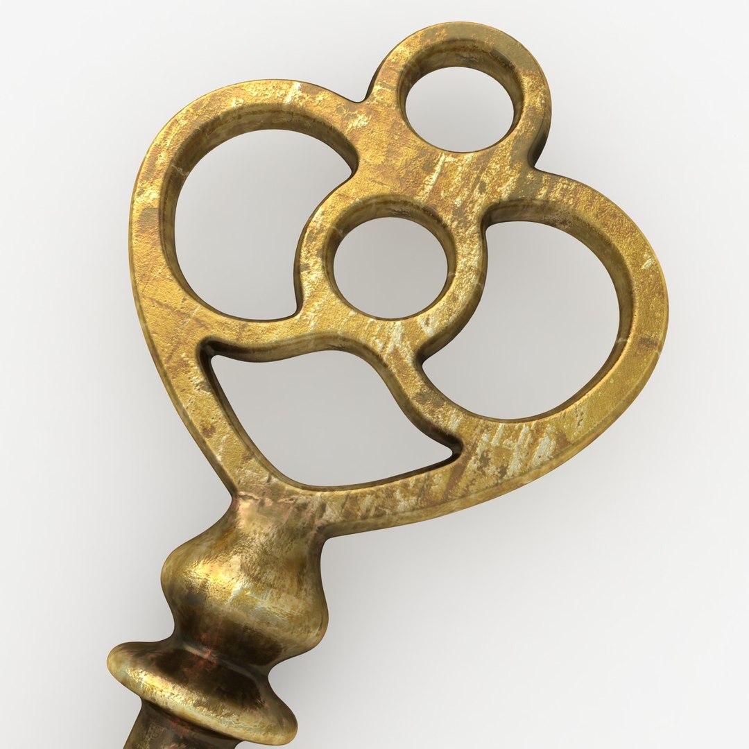realistic vintage key set 3d 3ds