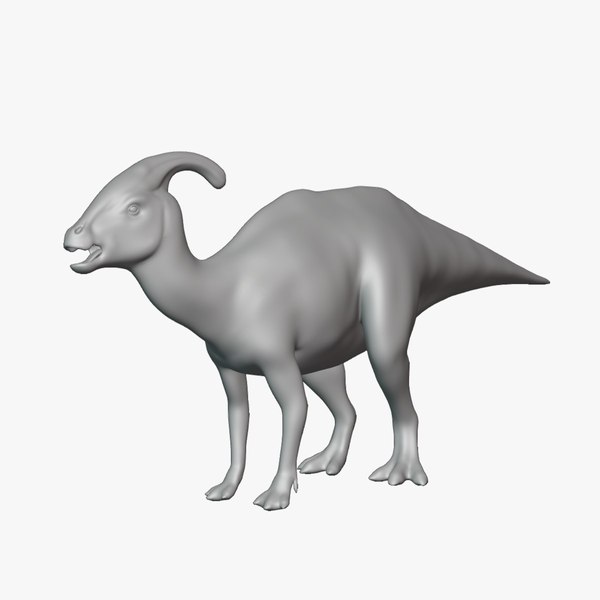 IndoParasaurolohus Basemesh Low Poly model