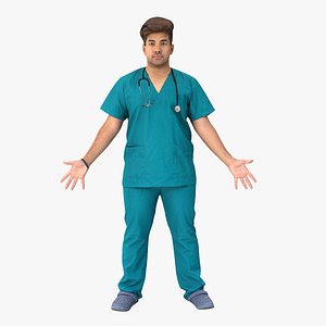 Isaac Medical Uniform A Pose1 3D model