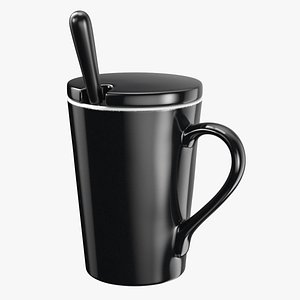 Coffee Cup 04v with Spoon PBR