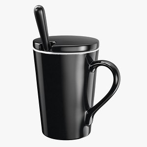 Coffee Cup 04v with Spoon PBR