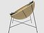 Gritt armchair black metal and natural rattan by Vackart