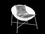 Gritt armchair black metal and natural rattan by Vackart