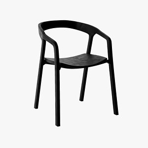 3D Modern Black Armchair