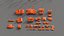 Scifi building dressing kitbash pack Low-poly