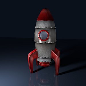 3D stylised rocket model