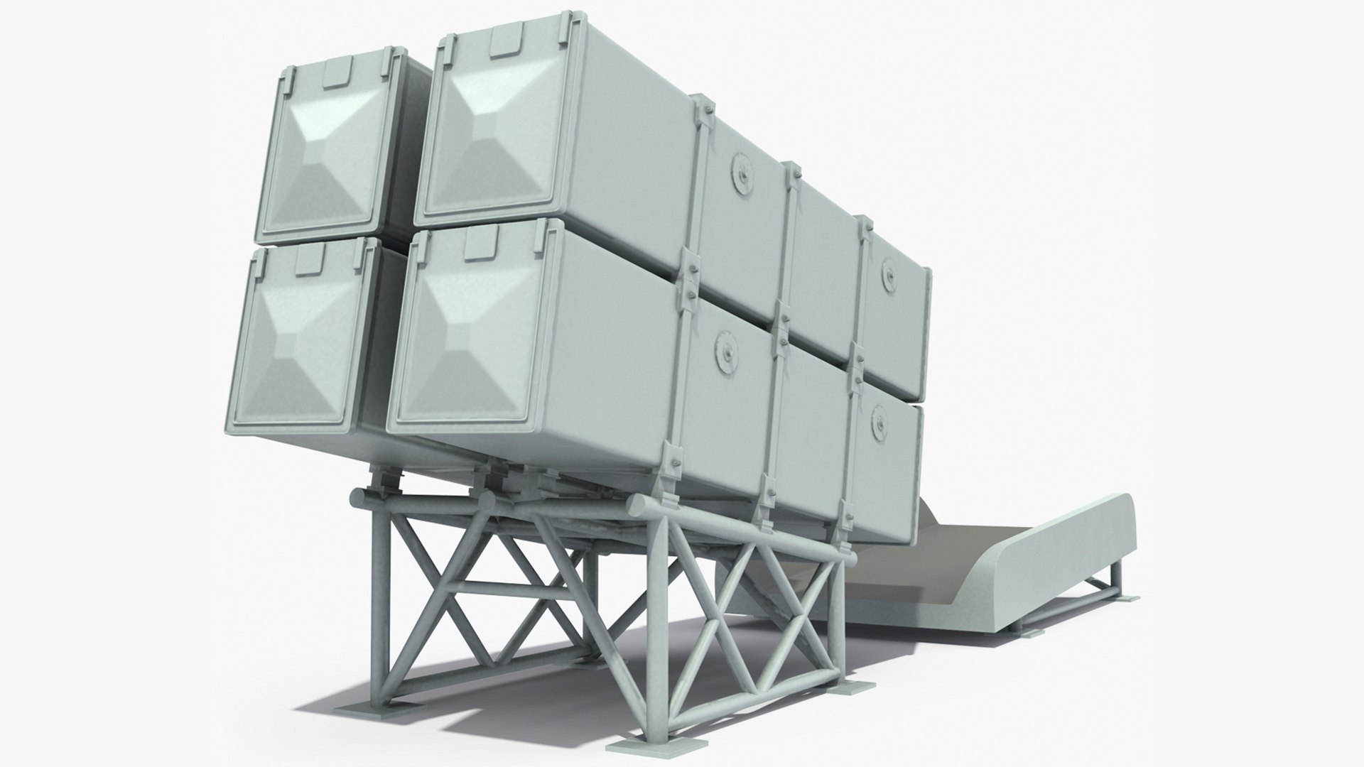 YJ83 Anti Ship Missile Launcher 3D model preview