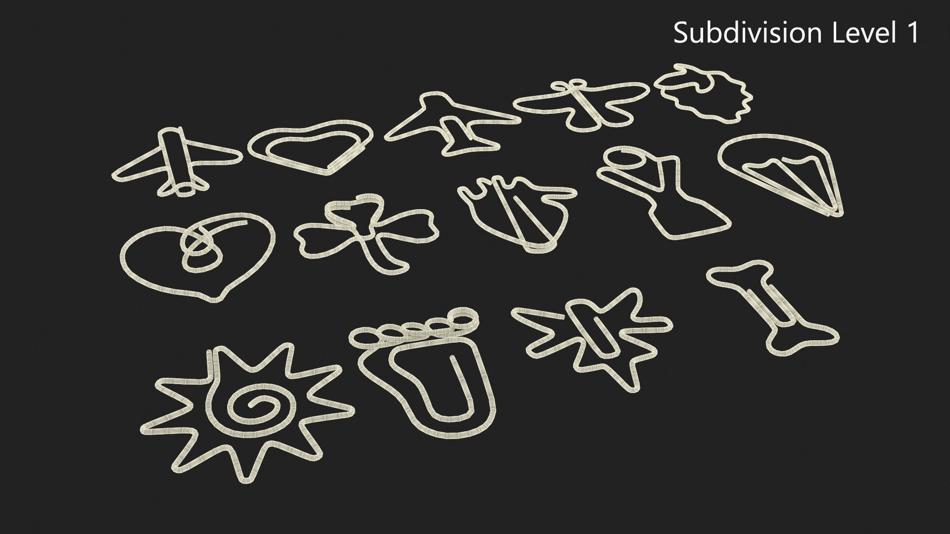 3D Fashion Types Of Paper Clips Gold Model - TurboSquid 2190613