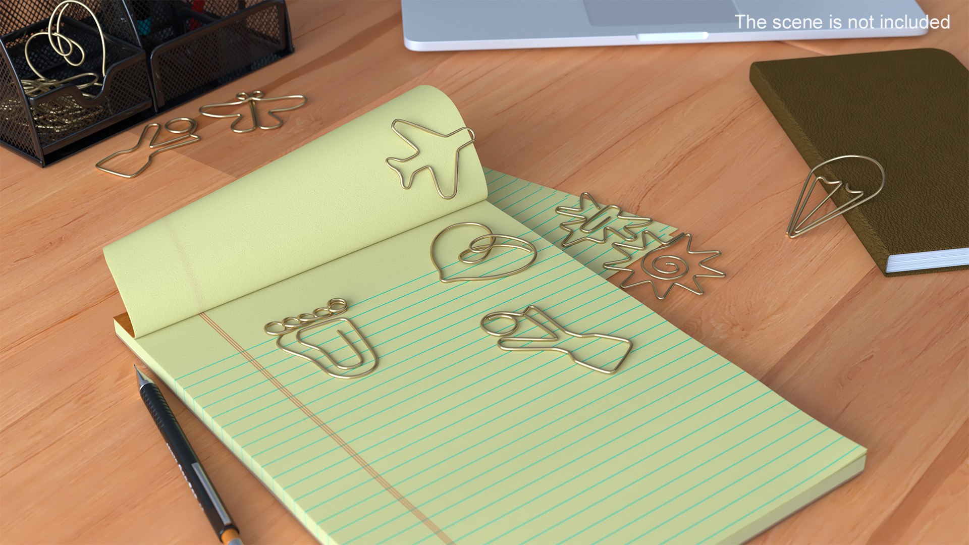 3D Fashion Types Of Paper Clips Gold Model - TurboSquid 2190613