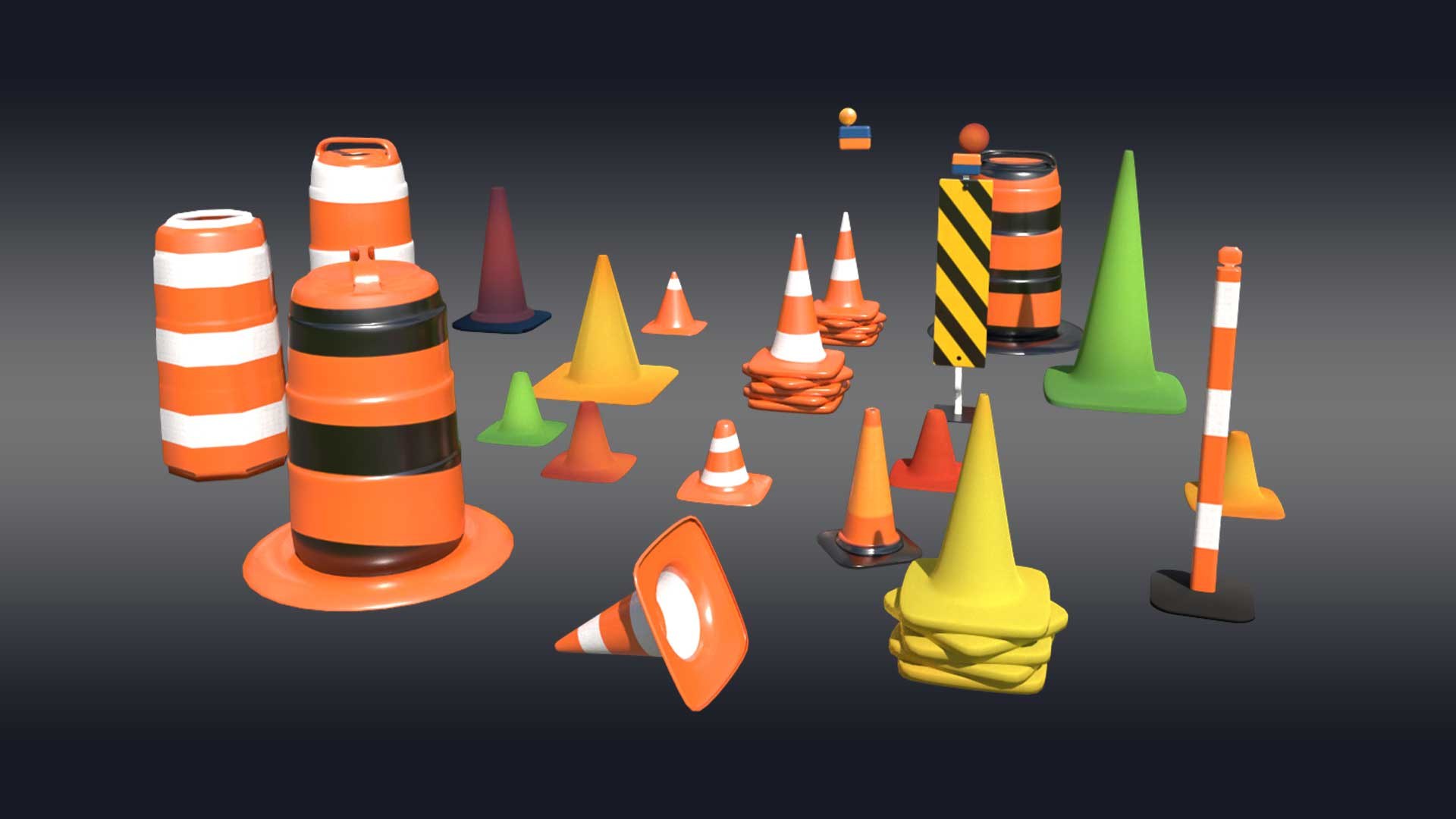 3D Traffic Cones Pack Model - TurboSquid 2433289