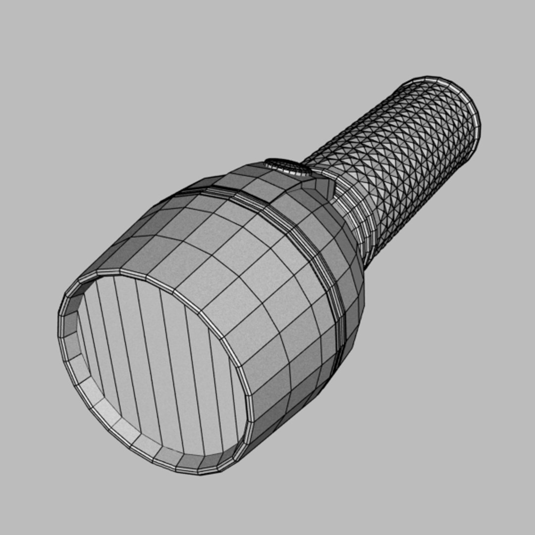 3d flashlight model