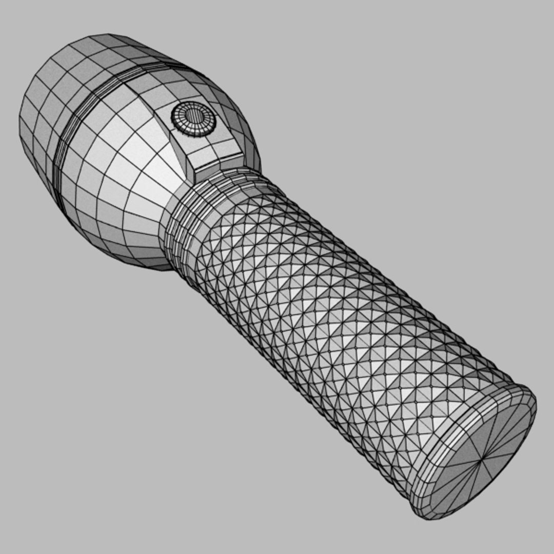 3d flashlight model
