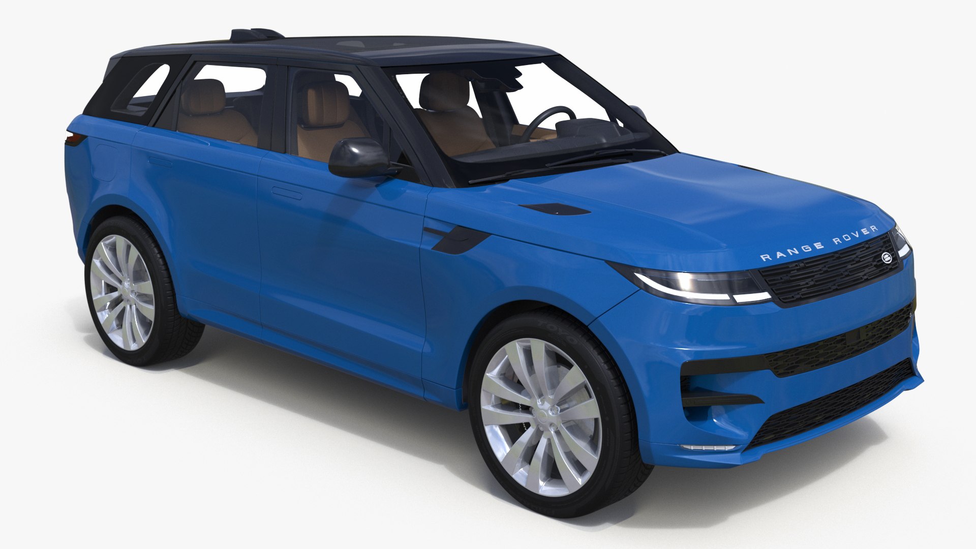 2023 Range Rover Sport Blue 3D model preview