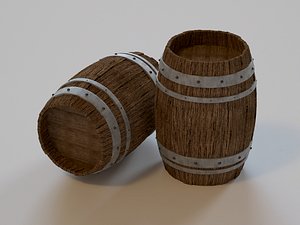 3D model barrel cask