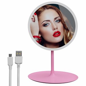 Round Led Mirror for Vanity Table- 3D Model Ready to Render inside 3dsMax and Vray 3D model