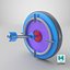 3D Target with Arrow Icon
