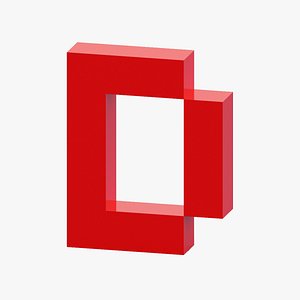 Pixel Letter D 3D
