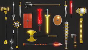 Low Poly Melee Weapon Set