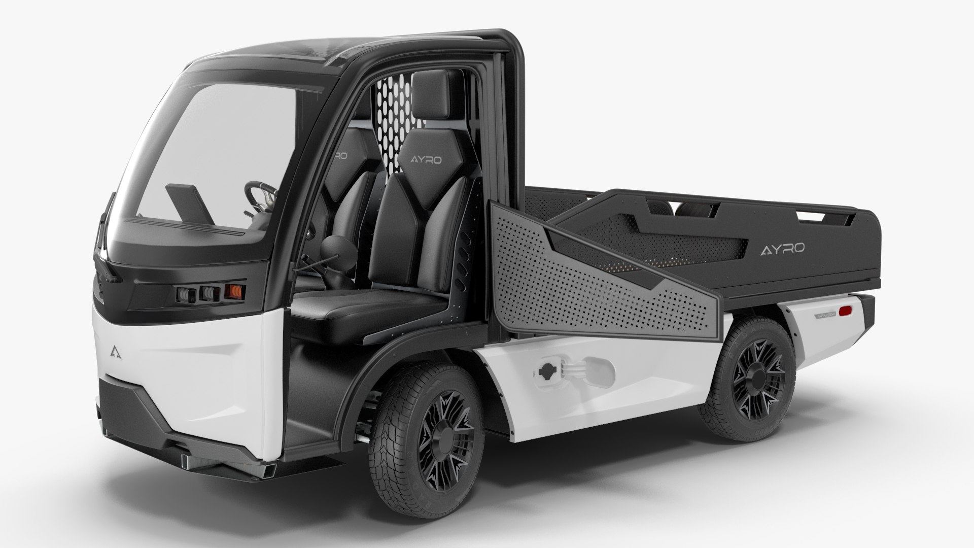 AYRO Vanish Electric Mini Truck Pickup Bed Rigged for Cinema 4D 3D model preview