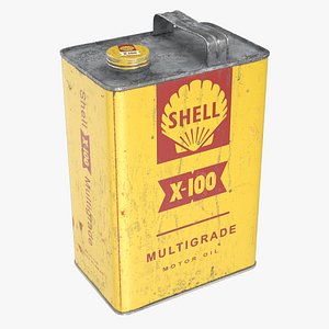 3D Old Shell Oil Can model