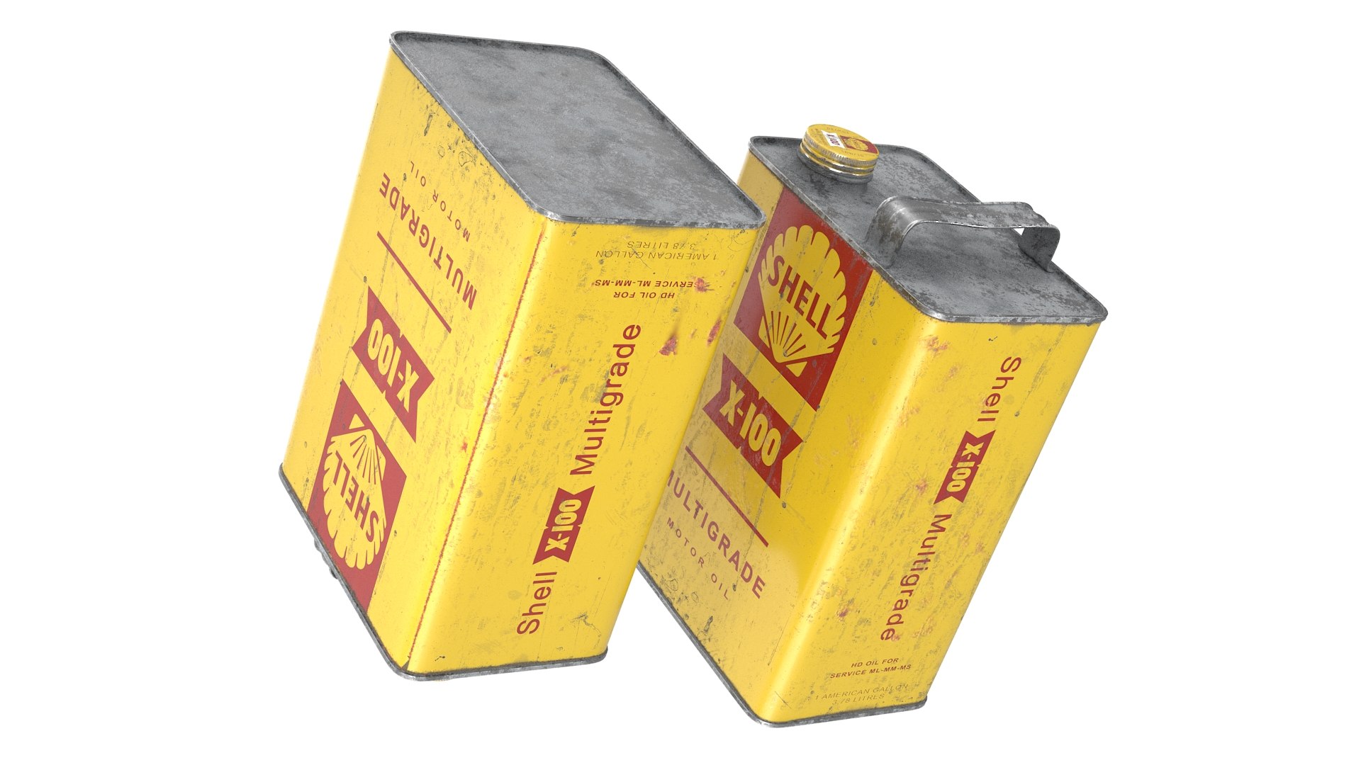 3D Old Shell Oil Can Model - TurboSquid 2289181