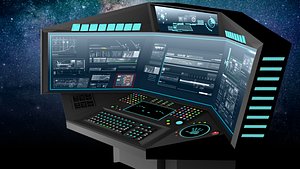 Sci fi Corner Computer Terminal