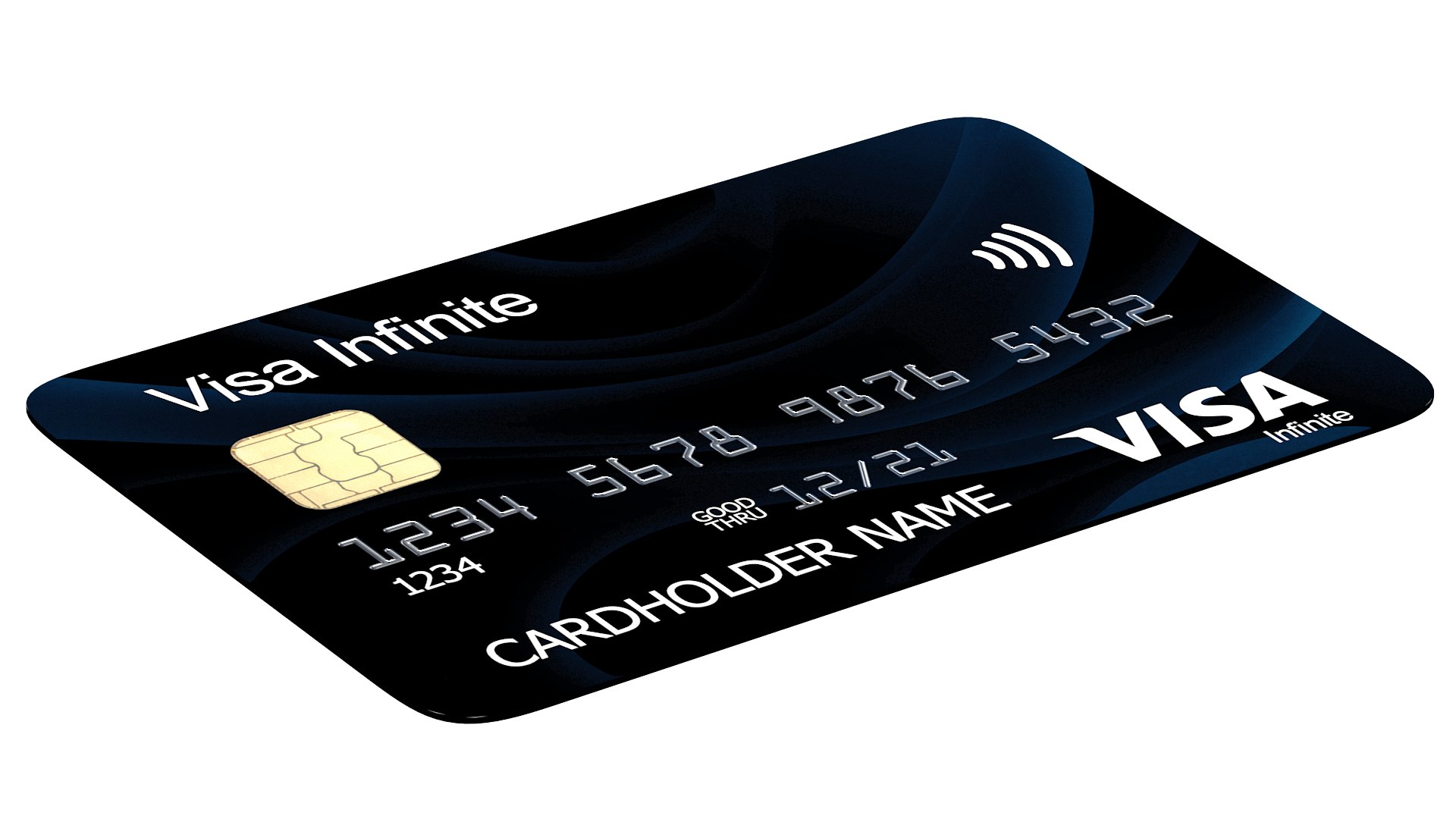 3D Visa Signature Credit Card Model - TurboSquid 2045909