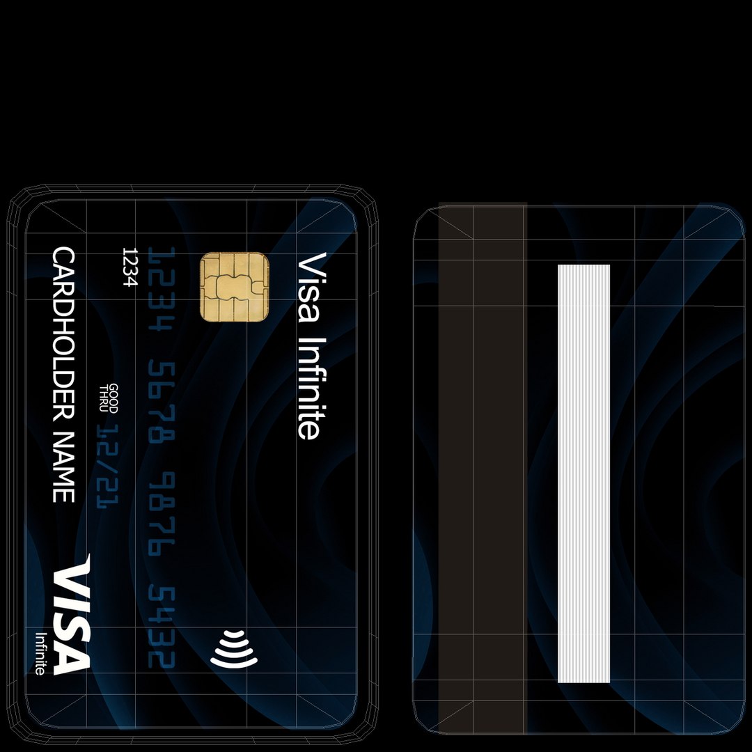 3D Visa Signature Credit Card Model - TurboSquid 2045909