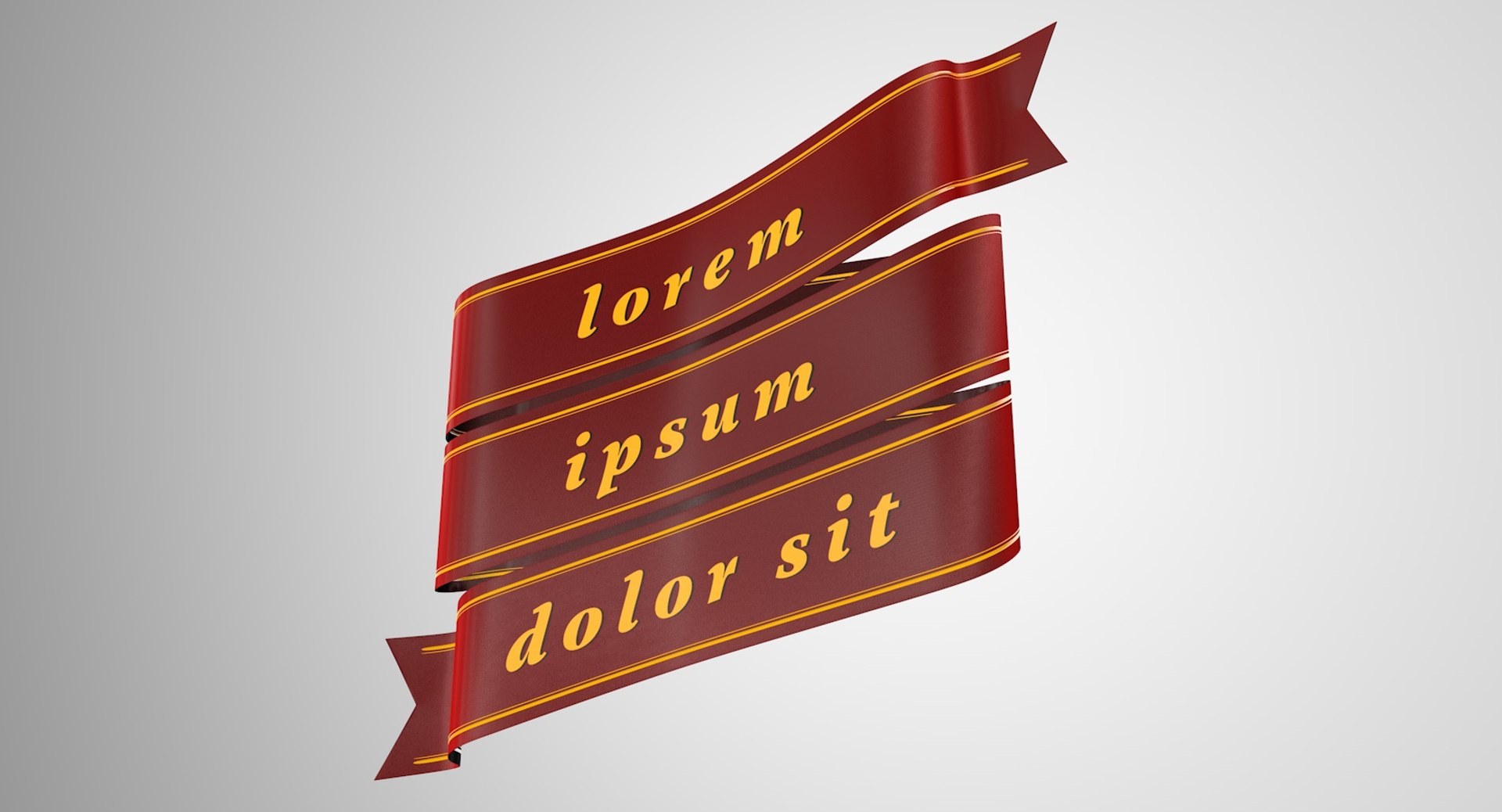 3D floating ribbon lines 3lines - TurboSquid 1328276