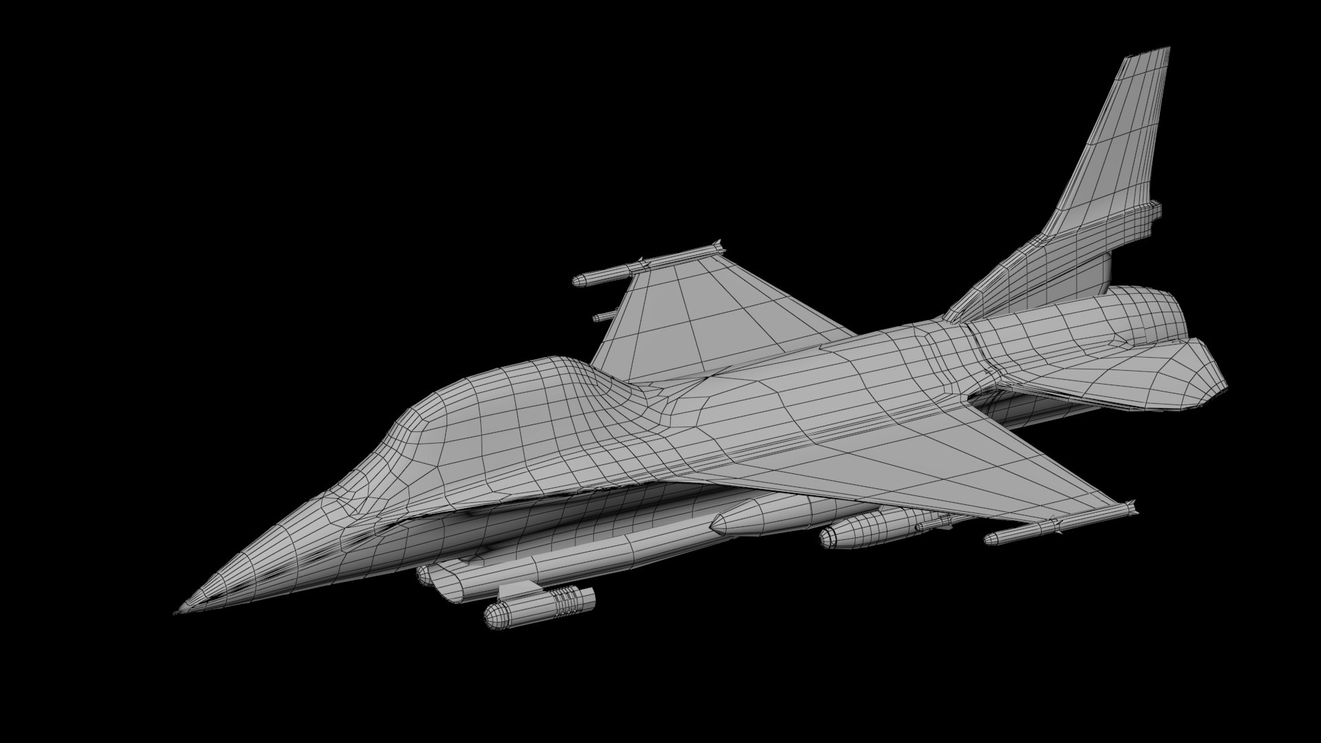 3d Model War Airplane F16 Falcon