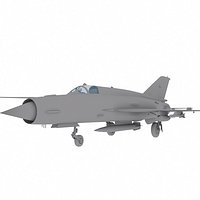 Mig21 Fishebed Soviet Fighter Game Model
