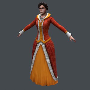 3D medieval girl