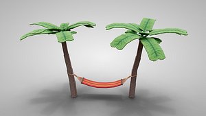 Voxel Palm hammock 3D model