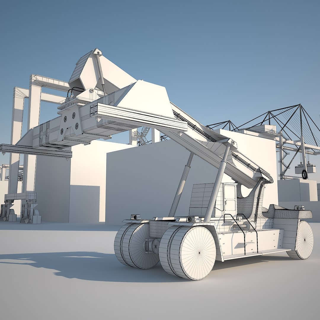 port cargo crane 3d model