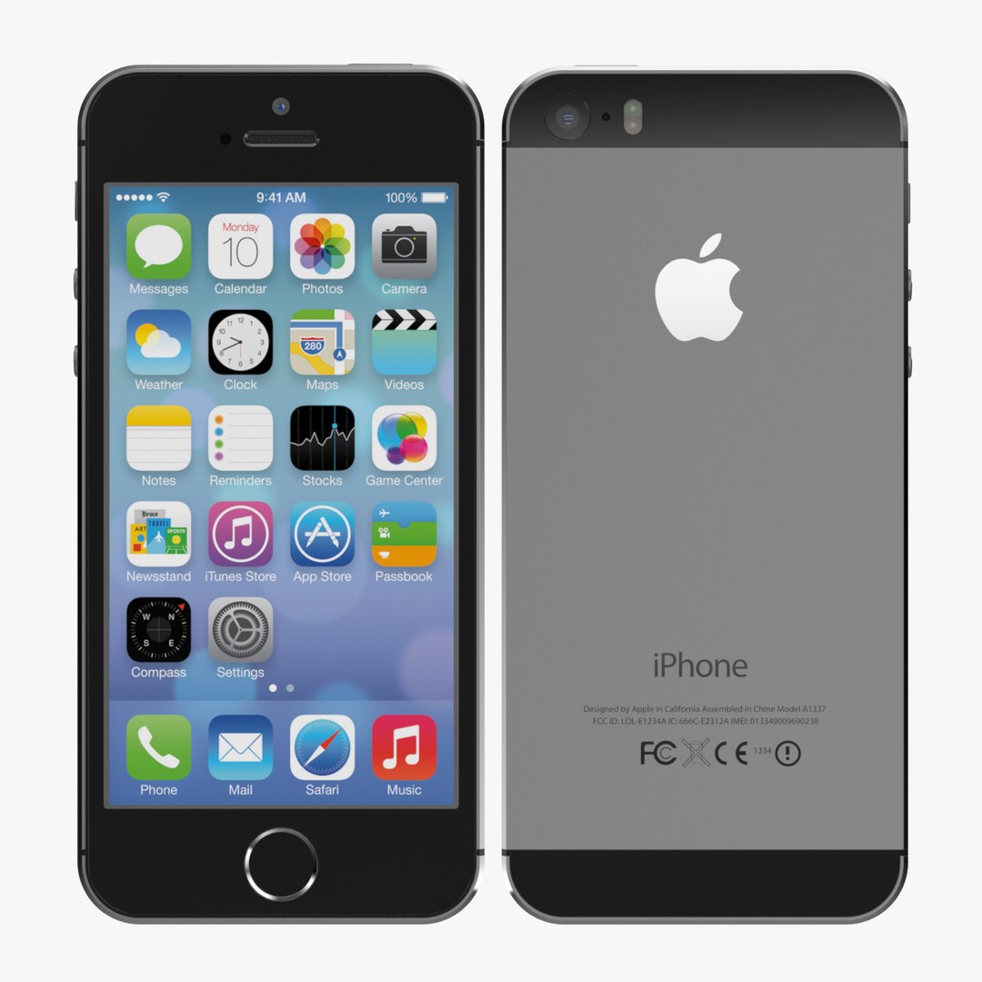 smartphone apple iphone 5s 3d model